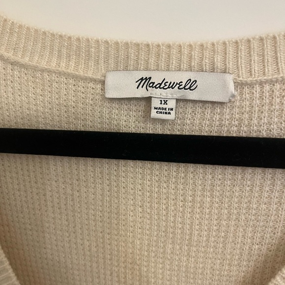 Madewell Asherton Waffle Knit Wool Alpaca Henley Size 1X - Picture 7 of 11